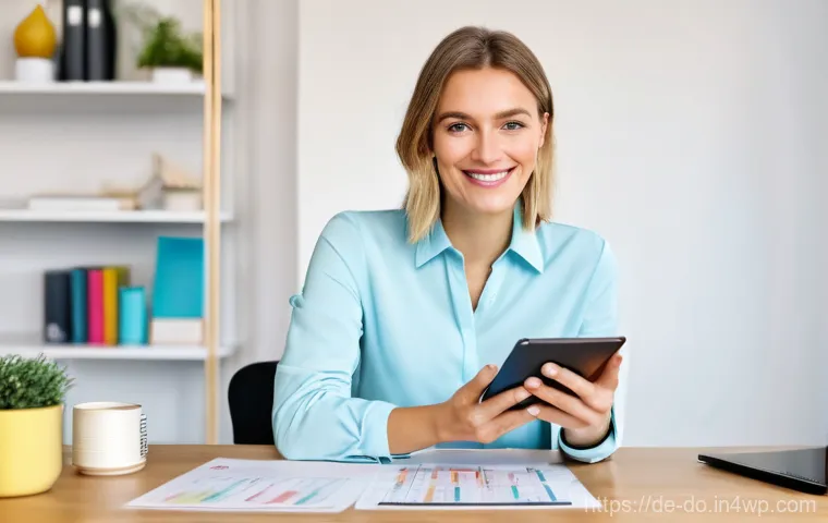 재정적 자산 관리의 중요성과 방법 - A vibrant and optimistic image featuring a young German woman in her early 30s, dressed in stylish b...