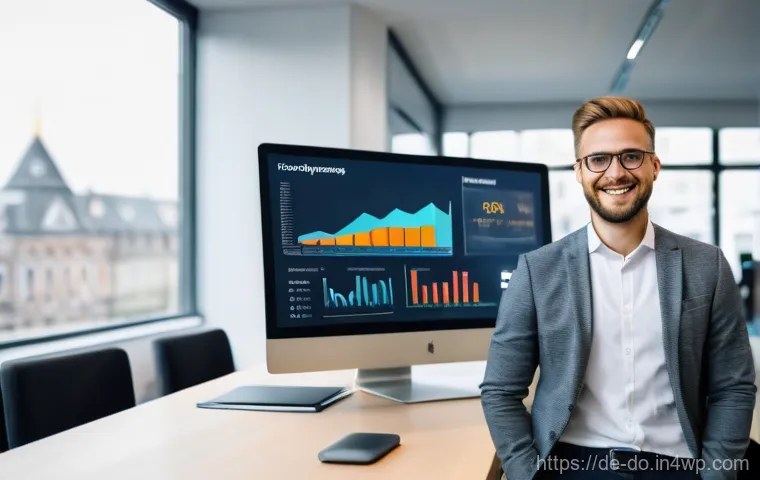 자산 정리 시스템과 고객 관리의 연계 - **Prompt:** A smiling German business professional, casually dressed in smart business attire (e.g.,...