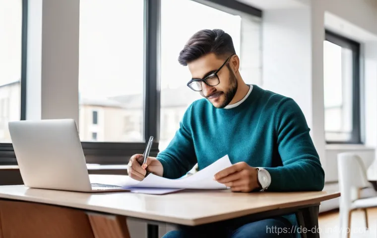 재무 자산 정리의 기초 - **Prompt:** A diverse individual, appearing to be in their late 20s to early 40s, sits comfortably a...