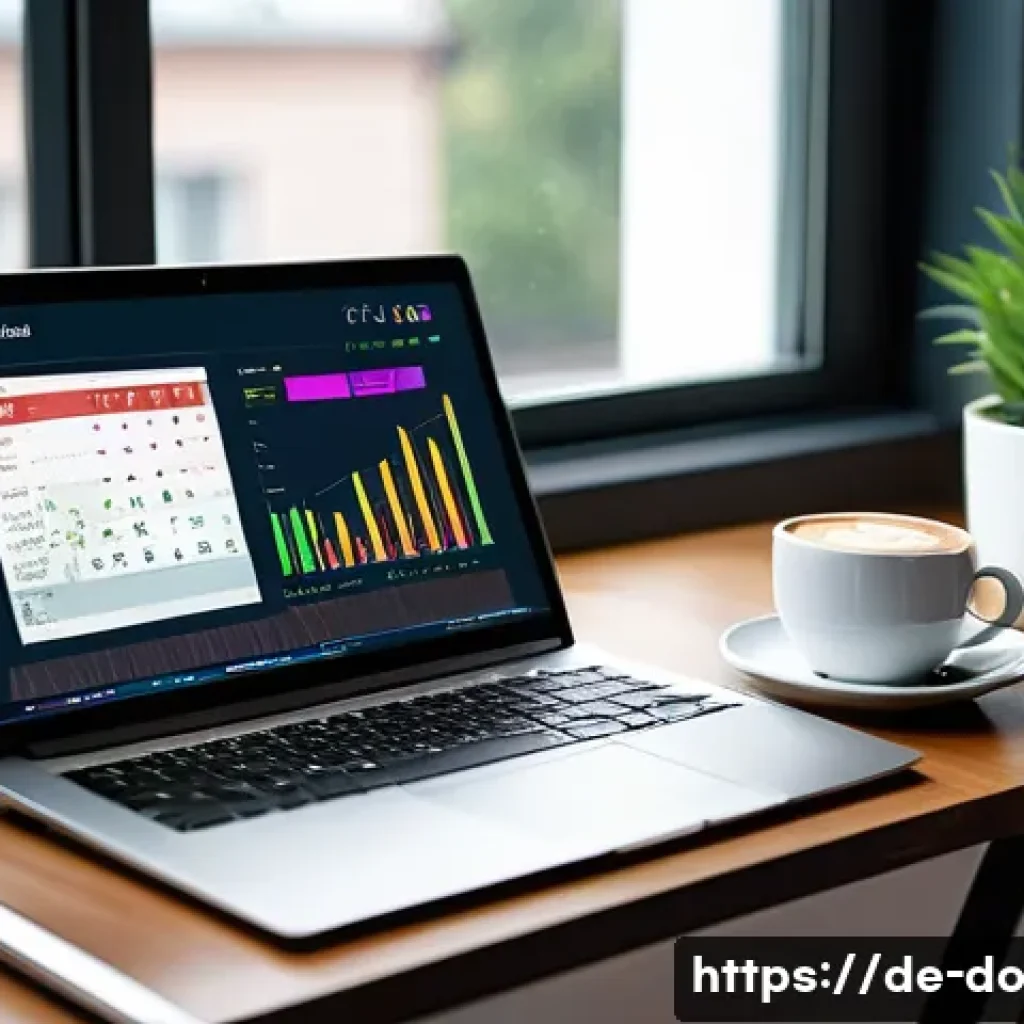 자산 정리 시스템 구축을 위한 가이드라인 - A modern home office scene focused on personal finance management for a German individual: a sleek l...