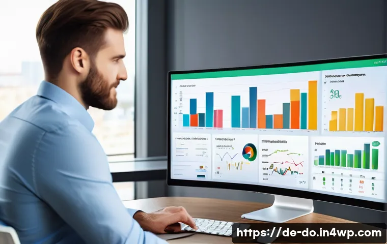 자산 관리에서 기술 활용하기 - A modern digital finance dashboard displayed on a high-resolution computer screen in a bright, minim...